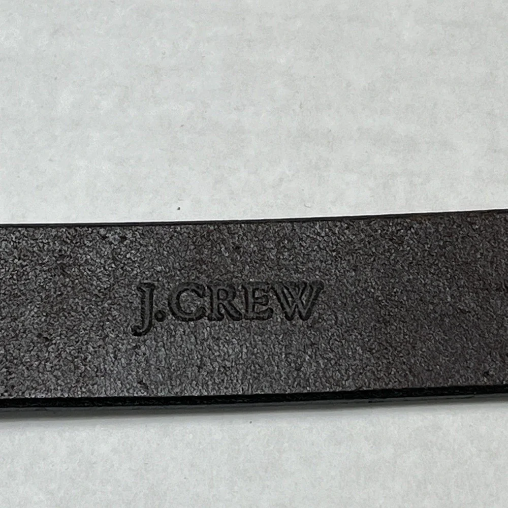 J Crew Belt Brown Leather‎ Stitched Aztec Southwestern Cowgirl Rodeo Size 30